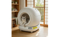 Electric Smart Litter Box with App Control Safe Automatic Cat Litter Box Quiet Pet Supply Washable for Apartment
