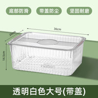 收纳盒整理盒加厚收纳箱杂物家用收纳桌面透明台面零食带盖储物盒