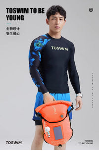 TOSWIM跟屁虫游泳专用户外漂浮球标装备双安全气囊游泳圈救生神器