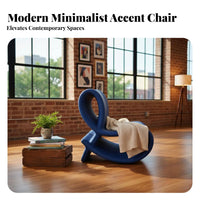 Sculptural Loop Chair Hollow Backrest Single Sofa Curved Shape Modern Design for Interior Designers