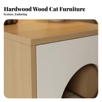 Nightstand with Cat Bed two-wayUse Design Multifunctional Pet Side Table