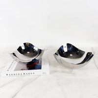 Modern Minimalist Stainless Steel Geometric Mirror Round Tray