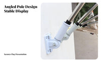 Weather Resistant Wall Mount Flagpole Bracket Rust Proof Flag Pole Mounting Bracket Heavy Duty Flag Pole Holder Two-Position Position for Homeowners, Business Owners, Patriots, Porch, Patio, House Exterior, Storefront