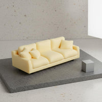 1:12 Scale Sofa Cream Design Dollhouse Couch Model Photo Prop for Collectors