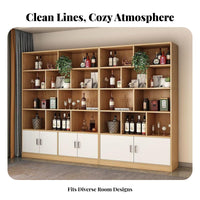 Beverage Bar Cabinet Sturdy Construction Freestanding Beverage Bar Cabinet Thickened Board Living Room Partition Shelf for Adults, Entertainment Area