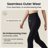 Womens Leggings with Pockets, Thermal Fleece Lined Tights with High Waist Control and Butt Lift, Seamless Design for