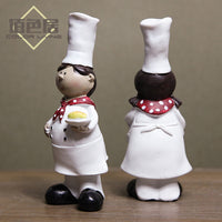 Nordic Handcrafted Creative Chef Figurine Home Decor Resin Craft for Wine Cabinet, Window, Restaurant, Bakery