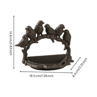 Cast Metal Avian Feeder Long-Lasting Bird Feeder with Basin Elegant for Balcony