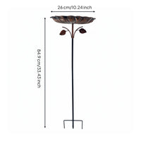Stake Bird Bath Vintage Design Outdoor Bird Bath Feeder 2 in 1 Design for Patio