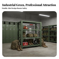 Riot Gear Storage Shelf Shelf All-Steel Construction Firefighter Gear Rack High Load Capacity Mobile Utility Shelving for Fire Station, Stockroom