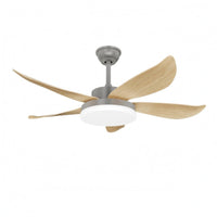 Round Ceiling Fan Light LED Ceiling Fan Light Hanging Rod Mount for Study