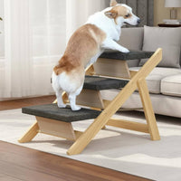 Convertible Pet Ramp Stairs Supports up to 110 Lbs for Bedroom, Car, Senior Pets