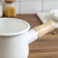 500 Ml Mini Pot Easy to Pour Enamel Saucepan Fast Heating for Breakfast, Baking
