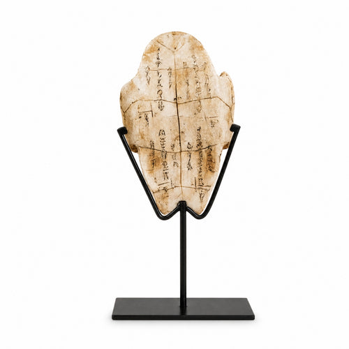 Resin Ornament with Metal Stand Gallery-Evocative Plaque with Stand Weathered Reproduction for Entryway Table