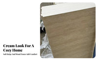 Retro Design Sintered Stone Coffee Table Rounded Corners Travertine Top Coffee Table Long-Lasting and Sturdy Living Room Furniture Scratch-Resistant for Apartment Dwellers, Interior Designers, Homestay, Lounge Area, Office, Bedroom