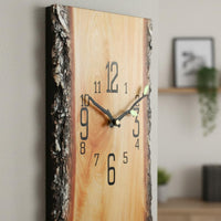 Wooden Wall Timepiece Battery Operated Home Decor Quartz Movement