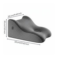 Contoured Back Support Cushion Versatile Ergonomic Bed Wedge Elevated Sleeping Pillow for Lounging