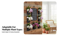 Thickened and Long-Lasting Staghorn Fern Board Stylish Black Finish Staghorn Fern Mount Easy Installation Flowering Plant Mounting Plaque Space-Saving for Gardeners, Home Decorators, Indoor, Greenhouse, Balcony, Living Room