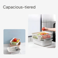 2-Tier Dish Drying Rack with Dust Cover