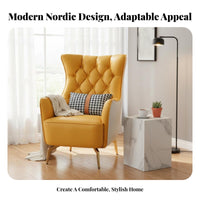 Highrear Side Panel Chair Nordic Aesthetic Upholstered Tallreared Armchair Chair Modern Minimalist Thickly Cushioned