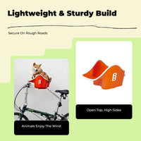 Padded bike basket for small dogs