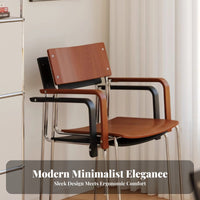 Metal Frame Armchair Modern & Design Dining Chair Versatile Use Ergonomic Design for Adults, Living Room, Home Office
