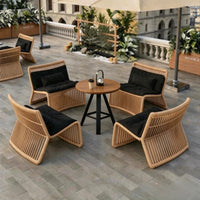 Outdoor Rattan Sofa and Table Set for Commercial Use