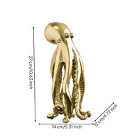 Squid Candle Holder Gold Decor Seaside for Mantel