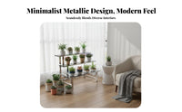 Indoor & Outdoor Use Multi-Tiered Flower Rack Floor-Standing Multi-Tiered Plant Stand Rustresistant Garden Accessory Space-Saving for Gardeners, Homeowners, Apartment Dwellers, Balcony, Patio, Living Room, Bedroom