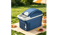 Two-wayUse Car Fridge Compact Mini Fridge Small Electric Cooler Space-Saving for Students, Office, Dorm Room