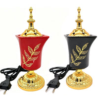 Plug-in Ceramic Incense Burner, Southeast Asian Style, Electroplated Finish