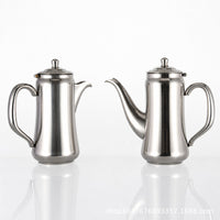European Style Stainless Steel Teapot Afternoon Tea Coffee Pot Thickened Heat-Resistant Large Capacity