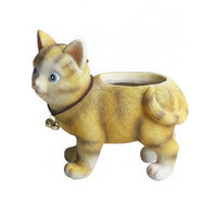 Cartoon Cat Planter Mini Cute Animal Pot Textured