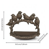 Cast Iron Bird Feeder Rustic Pedestal Bird Feeder Decorative for Yard, Gardeners