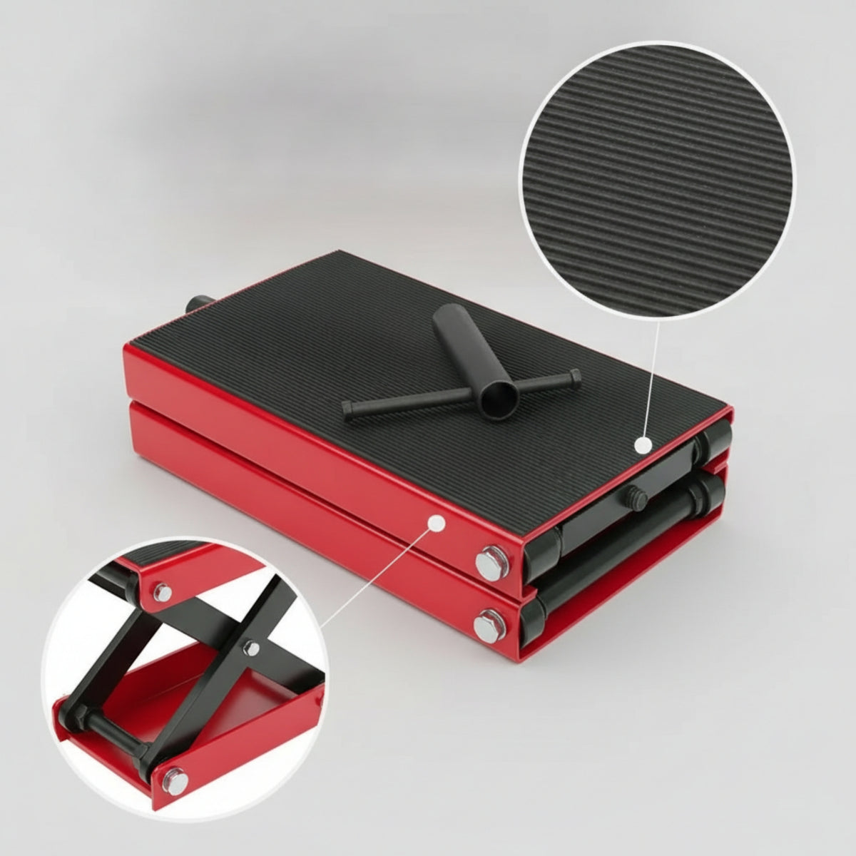 Motorcycle Lift Table Manual Motorcycle Lift with Hand Crank Sturdy Hoist Stand for Workshop