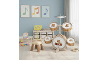Drum Set with Drumsticks Lightweight Jazz Drum Toy Glossy for Young Children, Home
