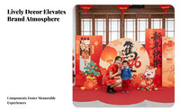 2026 Year of the Horse Decoration, Festive Scene Setup, Display Board Backdrop for Mall Hotel Events