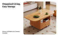 Multi-Tier Rolling Cart Mobile Design Expandable Rolling Storage Table for Hosts