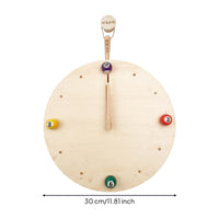 Wooden Billiard Clock Wood Finish Billiard Wall Clock Easy to Install
