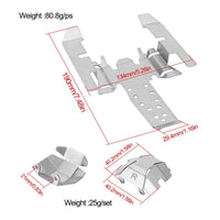 RC Crawler Guard Plate Kit Heavy-Duty Underbody  Armored Chassis Guard Plate Set for Unpaved Terrain