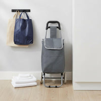 2 Wheel Grocery Trolley Portable Foldable Shopping Trolley Easy to Move