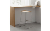 Minimalist Bar Stool Slim Metal Legs Home Seating Space Saving