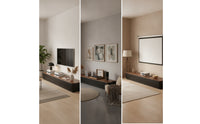 Low-Silhouette TV Cabinet with Drawers Walnut TV Stand with Storage Cabinets Modern Lowboard Spacious for Apartment