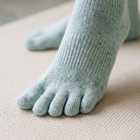 Non-Slip Yoga Five-Toe Socks for Women, Professional Pilates & Sports Socks with Anti-Odor & Shock Absorption