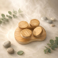 Sauna Neck Pillow Carbonized Oak Wood Neck Rest Portable for Steam Room