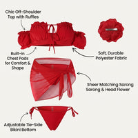 Swimsuit for Girls and Women's Bikinis in a Retro European Style, Padded Set with Comfortable Chest Pads for Water Sports