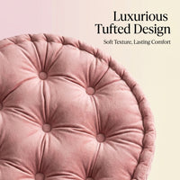 Round Floor Cushion, Thick Seat Pad for Living Room Floor, Meditation Cushion Ad #variant:Lotus Root Pink