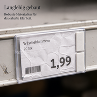 Acrylic Adhesive Price Tag Holder for Shelves and Displays
