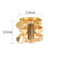 Alto Sax Ligature with Box Compact Alto Saxophone Instrument Piece Ligature Lightweight Clamp for Saxophonists, Students, Rehearsals, Travel