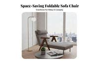 Transformable Sleeper Chair Foldable Fold-Expandable Armchair Bed 2-in-1 Design Breathable Fabric for Small Apartment Dwellers